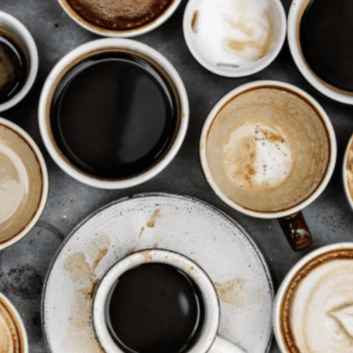 Different coffee cups and flavors lifestyle image