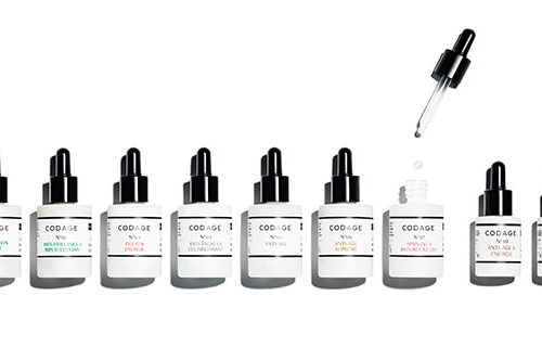 codage paris, row of face serums