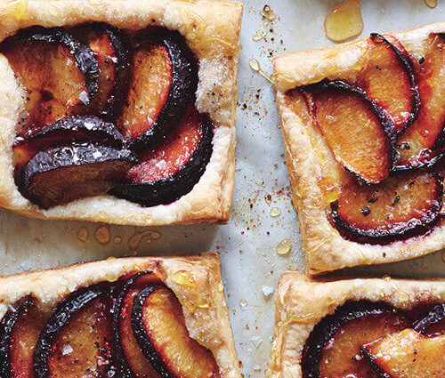 French tart with plum & honey